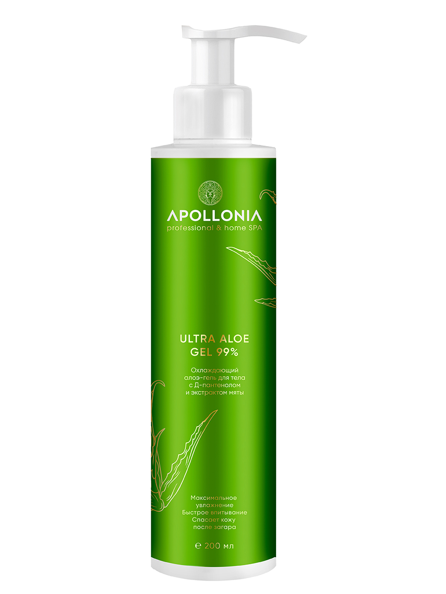 APOLLONIA Охлаждающий гель для тела с алоэ вера / ULTRA ALOE GEL 99% –  купить в Москве: фото, отзывы, описание | Официальный интернет-магазин