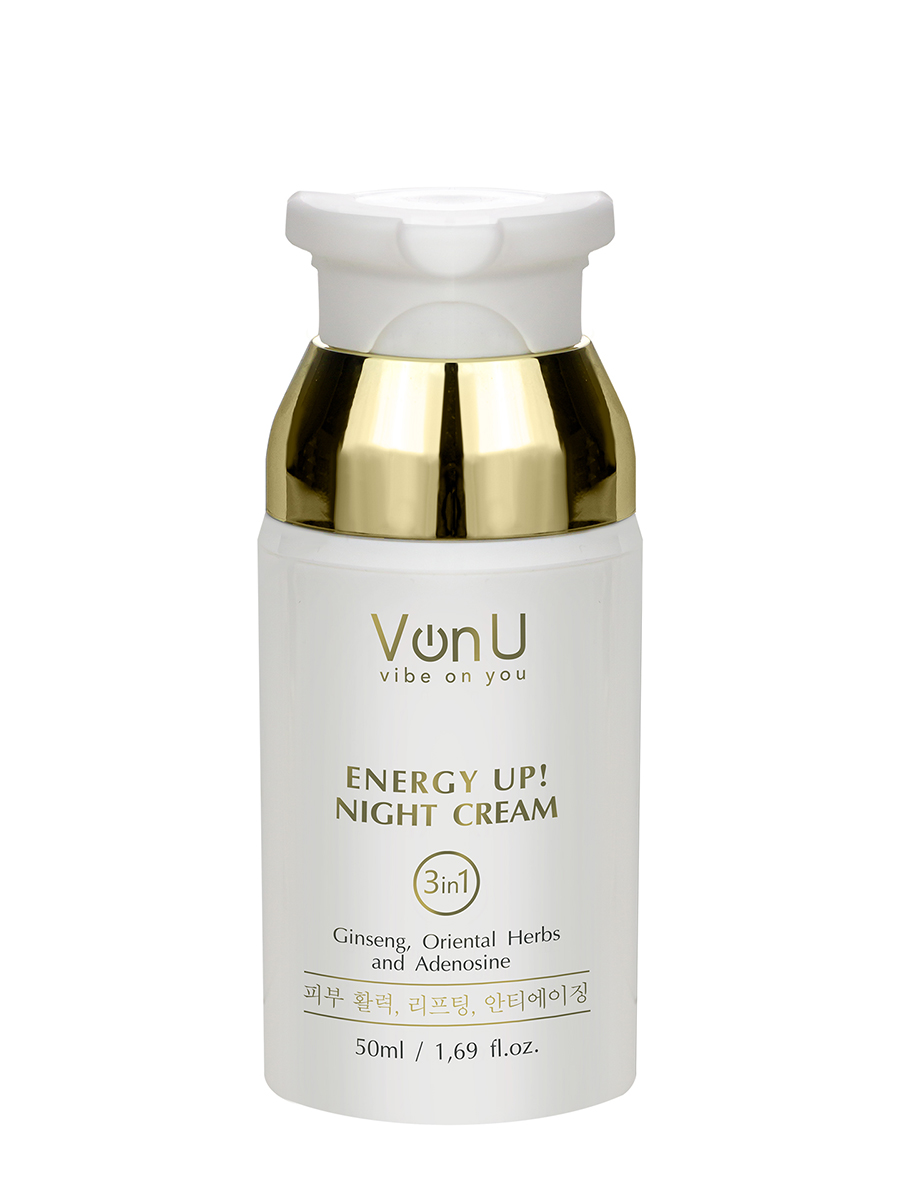 Von-U Омолаживающий ночной крем-энергетик для лица ENERGY UP! Night Cream  50ml – купить в Москве: фото, отзывы, описание | Официальный  интернет-магазин