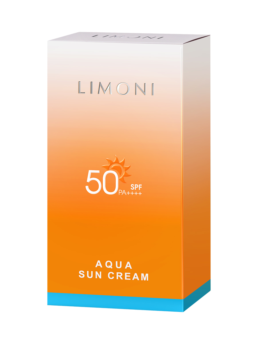 Skin care :: Body :: Sun care :: LIMONI Солнцезащитный крем SPF 50+РА++++  Aqua Sun Cream 50ml - Limoni makeup and skin care store