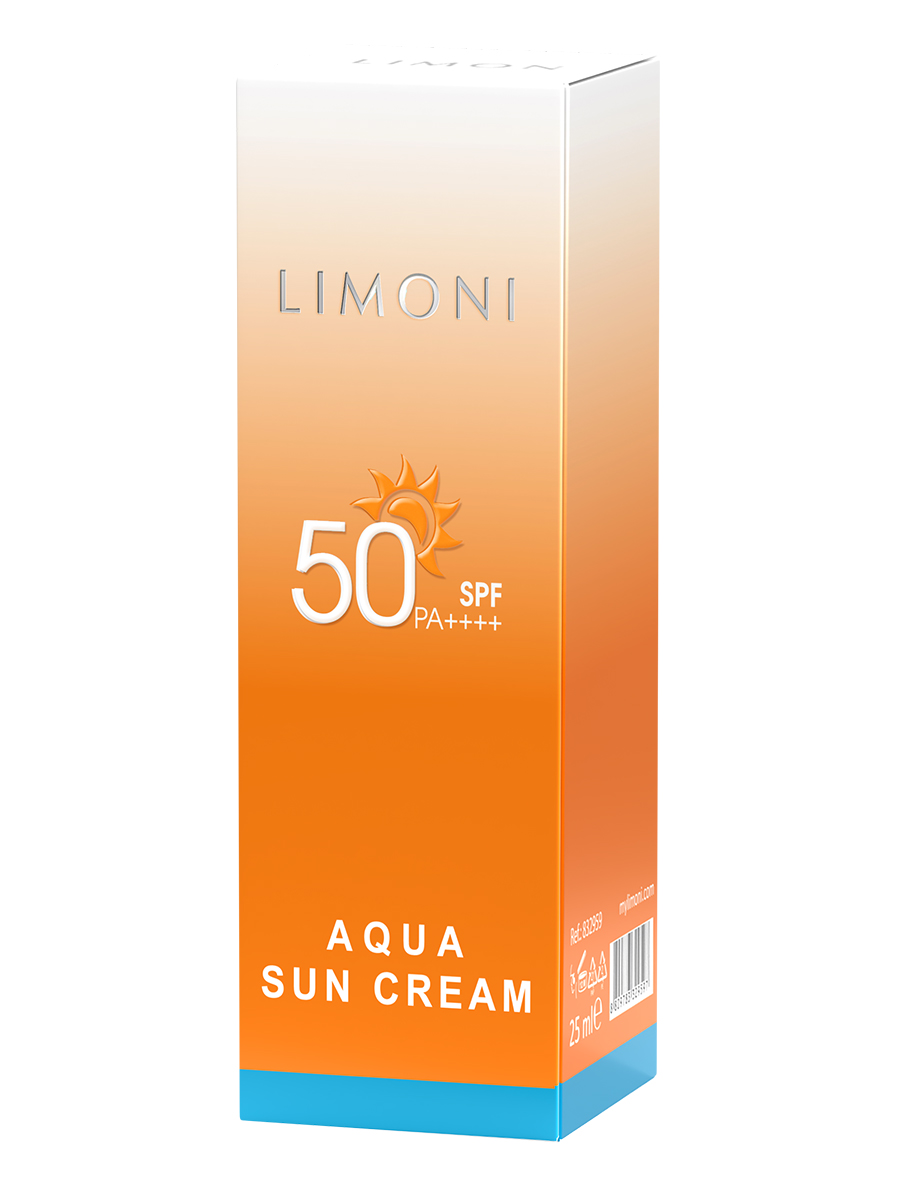 LIMONI Солнцезащитный крем SPF 50+РА++++ Aqua Sun Cream 25ml