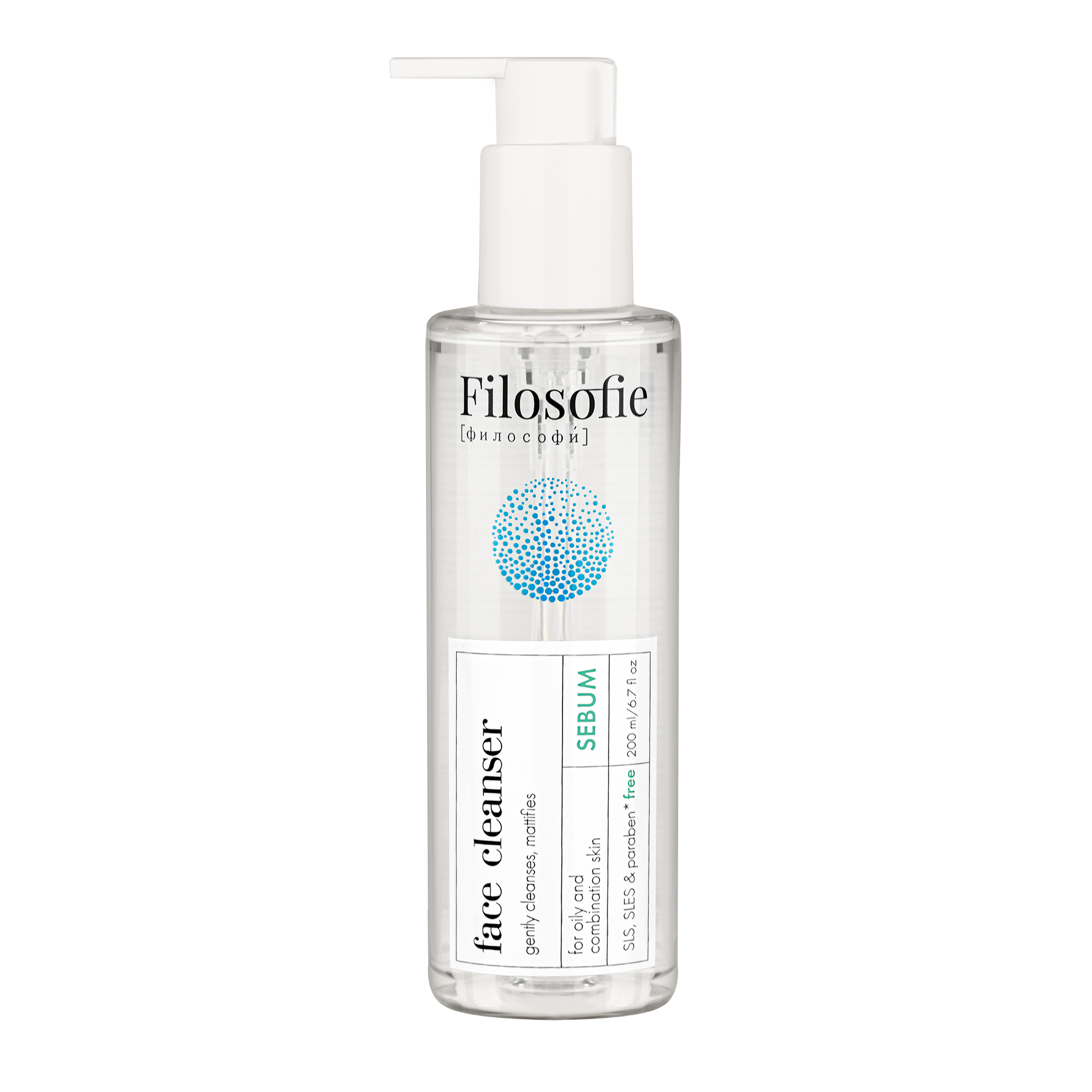 FILOSOFIE Sebum face cleanser Очищающий гель для лица против несовершенств  для жирной и комбинированной кожи – купить в Москве: фото, отзывы, описание  | Официальный интернет-магазин