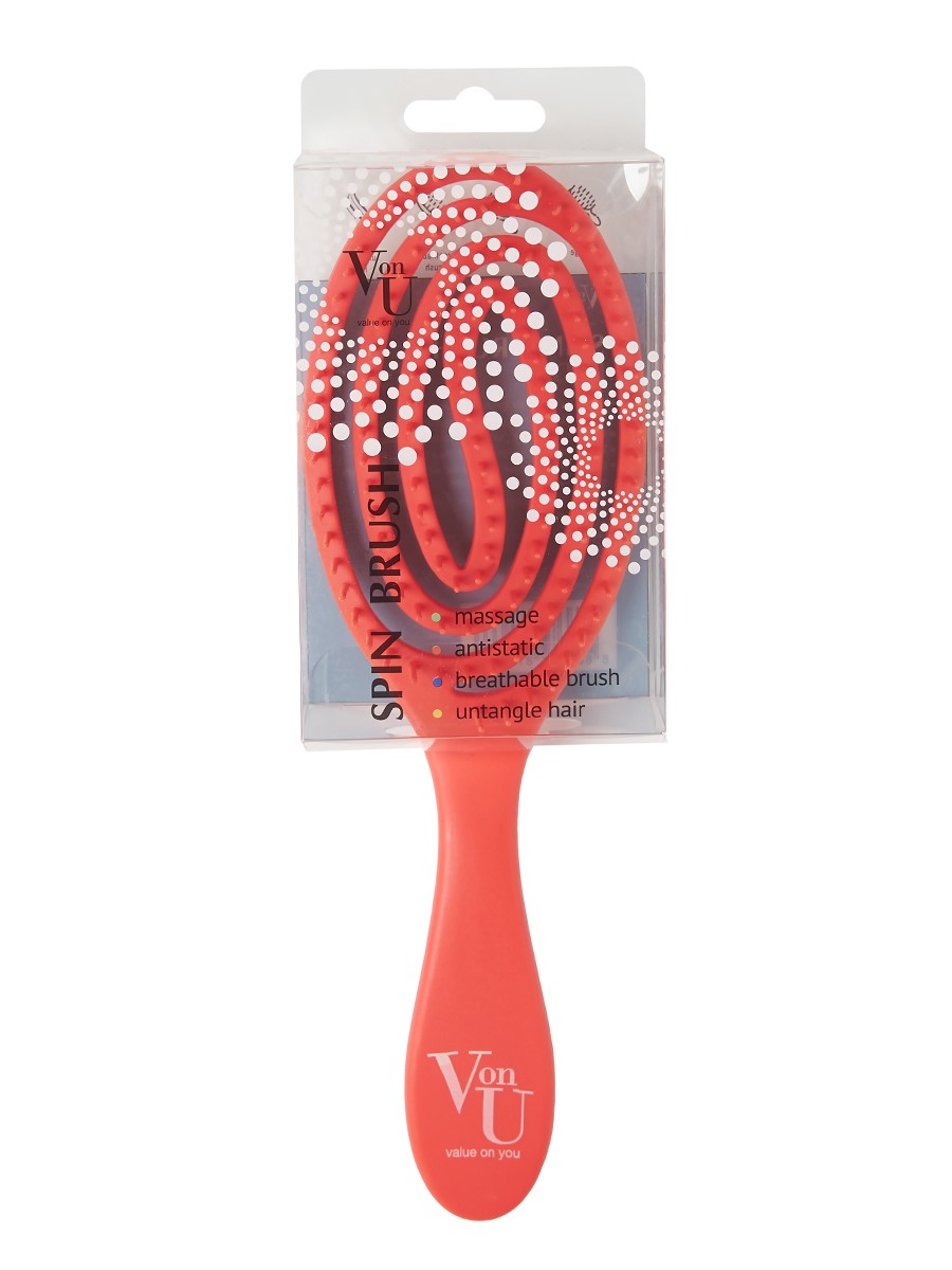 Von-U Spin Brush Red Расческа для волос Красная – купить в Москве: фото,  отзывы, описание | Официальный интернет-магазин