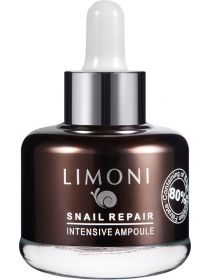 Сыворотка для лица восстанавливающая с муцином улитки Limoni Snail Repair Intensive Ampoule 25 ml, фото 