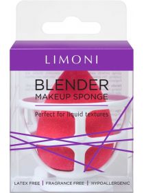 LIMONI Спонж для макияжа в наборе с корзинкой "Blender Makeup Sponge" Red, Цвет: Red, фото 