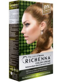 Richenna 8YN Крем-краска для волос с хной (Light Golden Blonde), Оттенок: 8YN (Light Golden Blonde), фото 