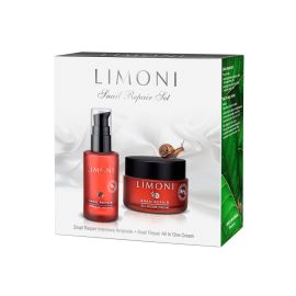 LIMONI Snail Repair Set (Набор Ampoule 30ml+All in one Cream 50ml), фото 