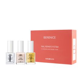BERENICE Golden harmony set Набор для восстановления и укрепления ногтей (Cuticle peeling 15 ml, Time reverse 15 ml, Miracle Gold Elixir 15 ml), фото 