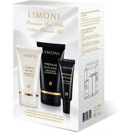 LIMONI Premium Syn-Ake Anti-Wrinkle Care Set (Набор Sleep.Mask 50ml+Eye Cream 25ml+Light Cream 50ml), фото 
