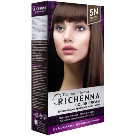 Richenna Крем-краска для волос с хной № 5N (Chestnut) (новая упаковка), Оттенок: 5N (Chestnut), фото 
