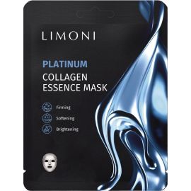 Restoring sheet mask Limoni Platinum Collagen with colloidal platinum and collagen, Количество: 1 шт, image 