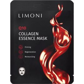 LIMONI Маска для лица антивозрастная с коэнзимом Q10 и коллагеном Q10 Collagen Essence Mask 23гр, Количество: 1 шт, фото 