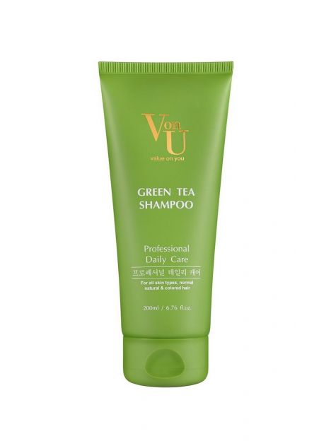 VonU Green Tea Шампунь для волос с зеленым чаем 200 мл, фото 