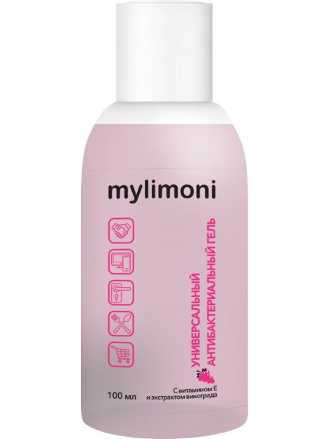 Antiseptic gel universal Mylimoni with vitamin E and grape extract, 100 ml, image 