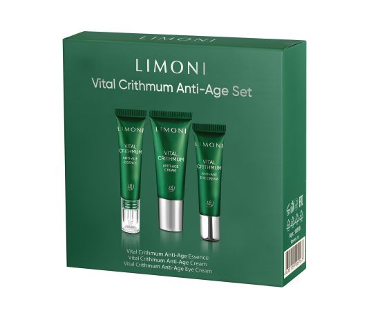 LIMONI VITAL CRITHMUM ANTI-AGE CARE SET (Набор Cream 25ml+Eye Cream 15ml+Essence 15ml), image 