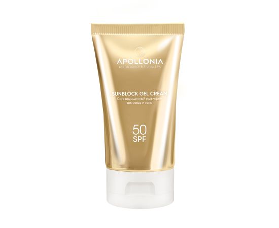 APOLLONIA SUNBLOCK GEL CREAM Солнцезащитный гель-крем для лица и тела SPF 50 50ml, image 