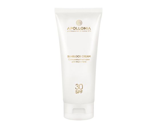 APOLLONIA SUNBLOCK CREAM Солнцезащитный крем для лица и тела SPF 30, image 