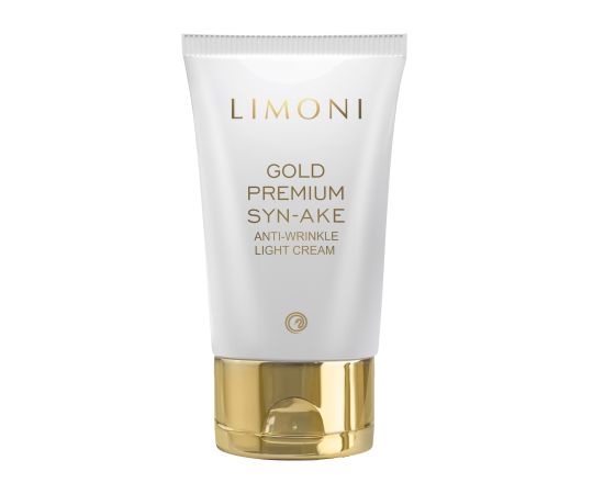 LIMONI Антивозрастной лёгкий крем для лица со змеиным ядом и золотом Gold Premium Syn-Ake Anti-Wrinkle Light Cream 50ml			, фото 