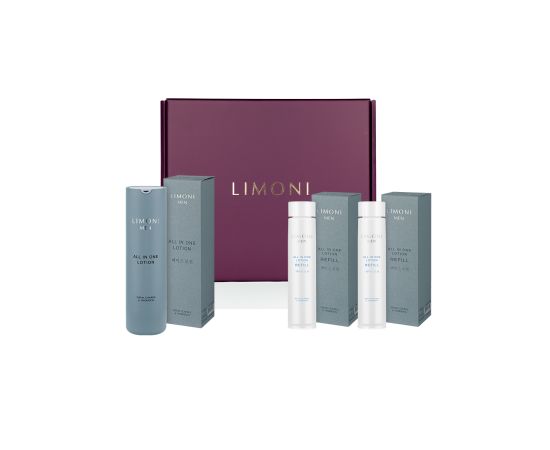 Набор Men All In One No-Sebum LOTION Set (3 средства и коробка), фото 