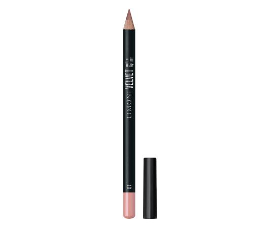 LIMONI Карандаш для губ "Velvet Matte Lipliner", тон 01, Номер оттенка: 01, фото 