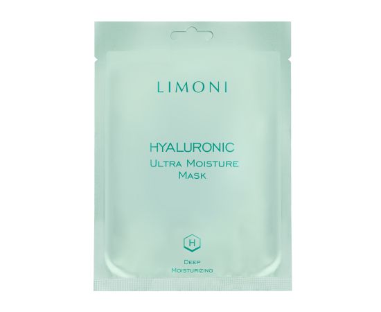 LIMONI Маска для лица увлажняющая с гиалуроновой кислотой Hyaluronic Ultra Moisture Mask 23гр, фото 