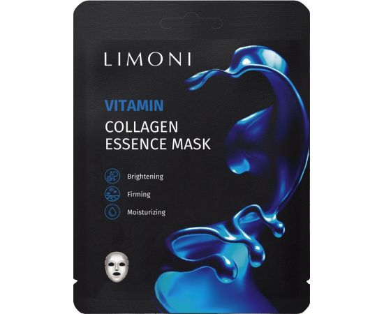LIMONI Маска для лица витаминизирующая с коллагеном Vitamin Collagen Essence Mask 23гр, Количество: 1 шт, фото 