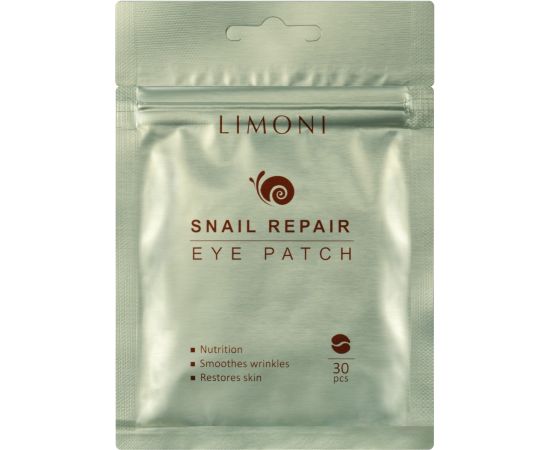 LIMONI Патчи для век восстанавливающие с экстрактом секреции улитки Snail Repair Eye Patch 30pcs, фото 