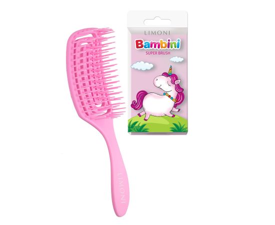 Расчёска для волос Limoni Bambini Super Brush, золотая [CLONE], Цвет: Розовая, image 