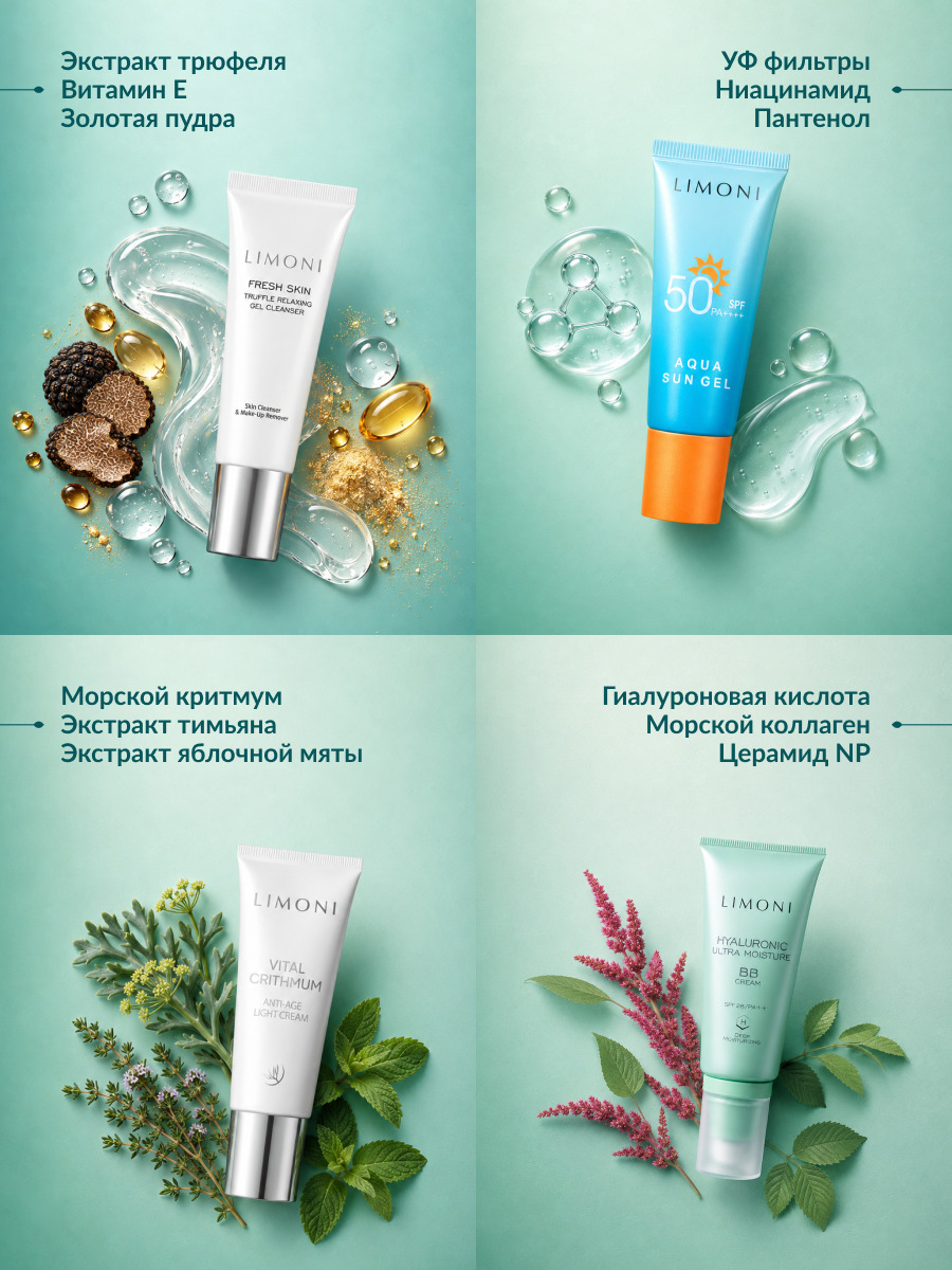 LIMONI Набор миниатюр базового ухода Light Travel Set