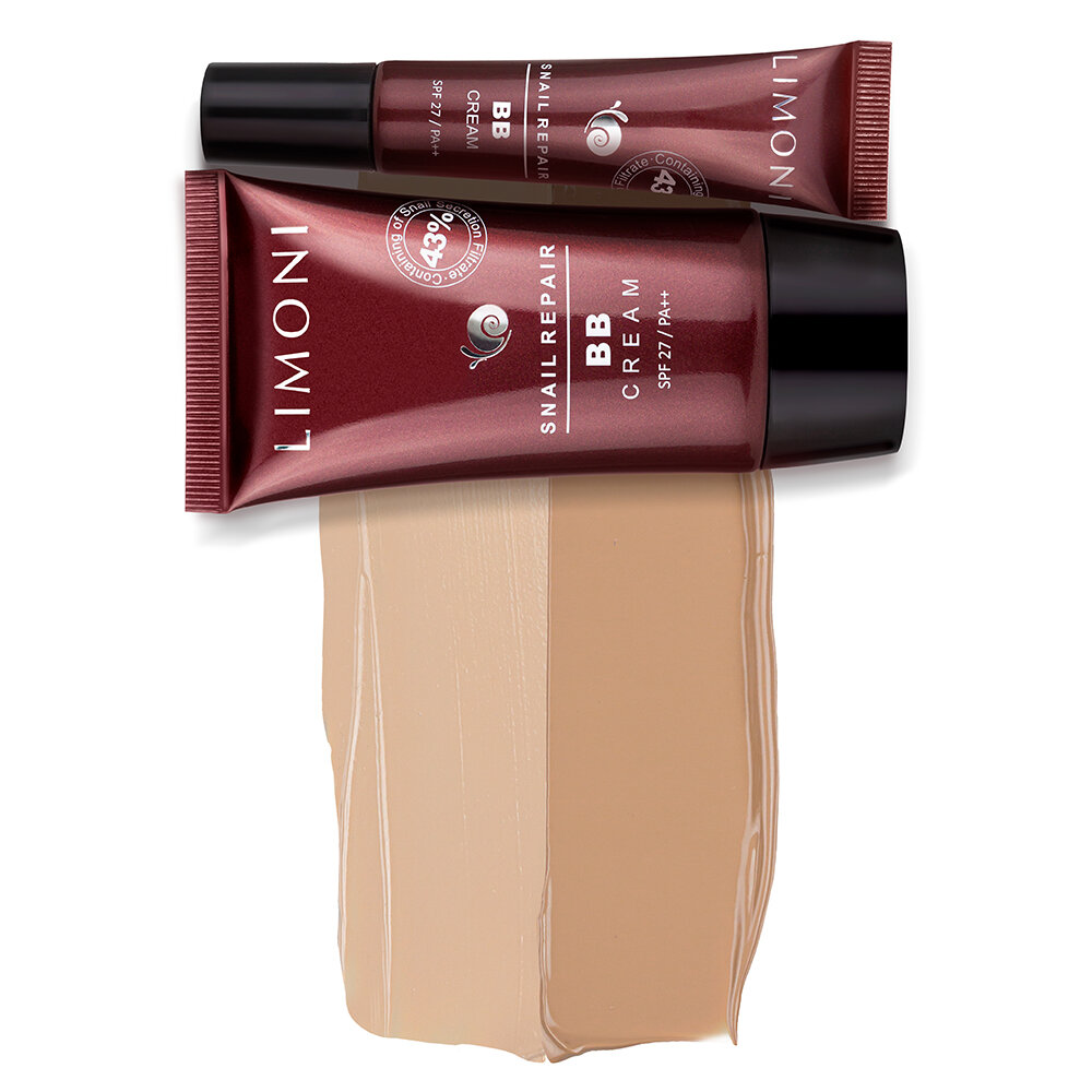 LIMONI ББ крем для лица с экстрактом секреции улитки тон №2 Snail Repair BB Cream 50ml***