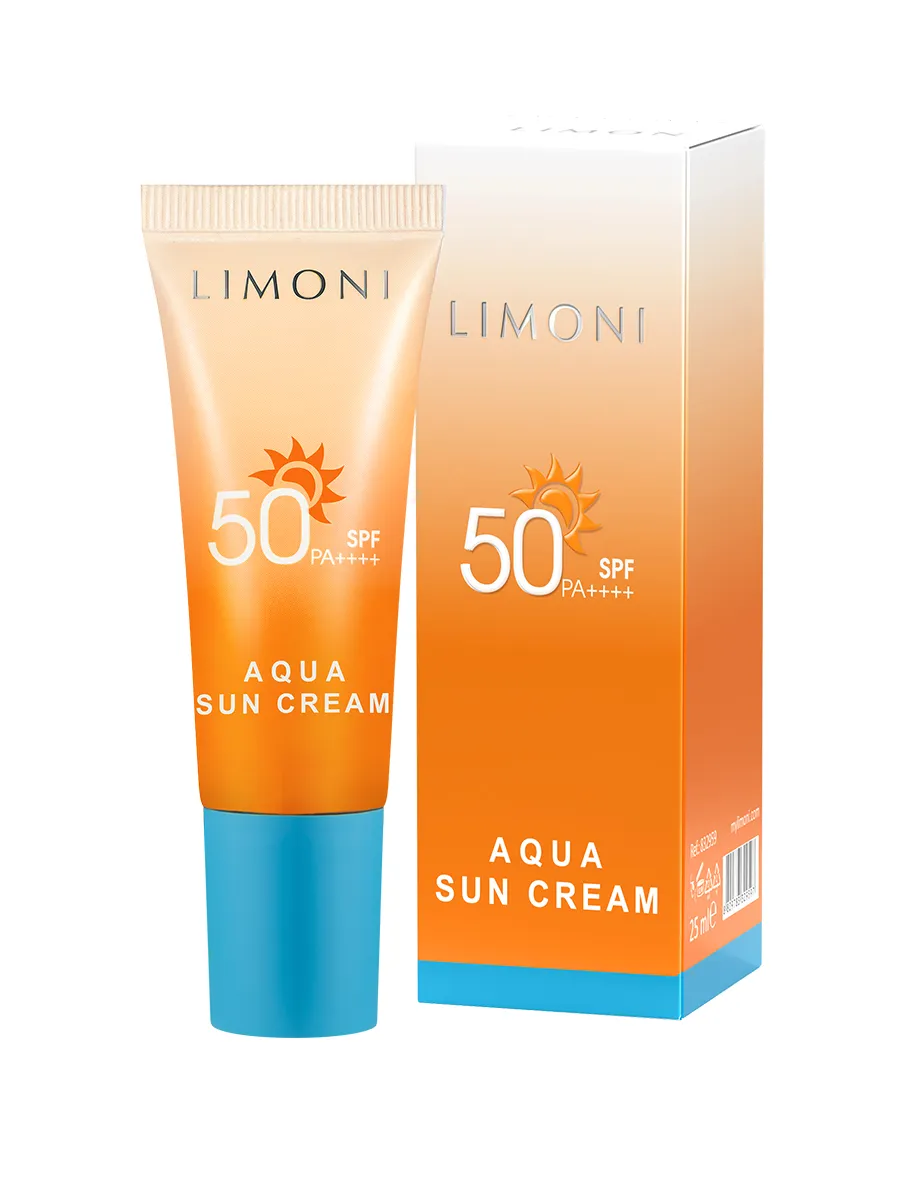 LIMONI Солнцезащитный крем SPF 50+РА++++ Aqua Sun Cream 25ml