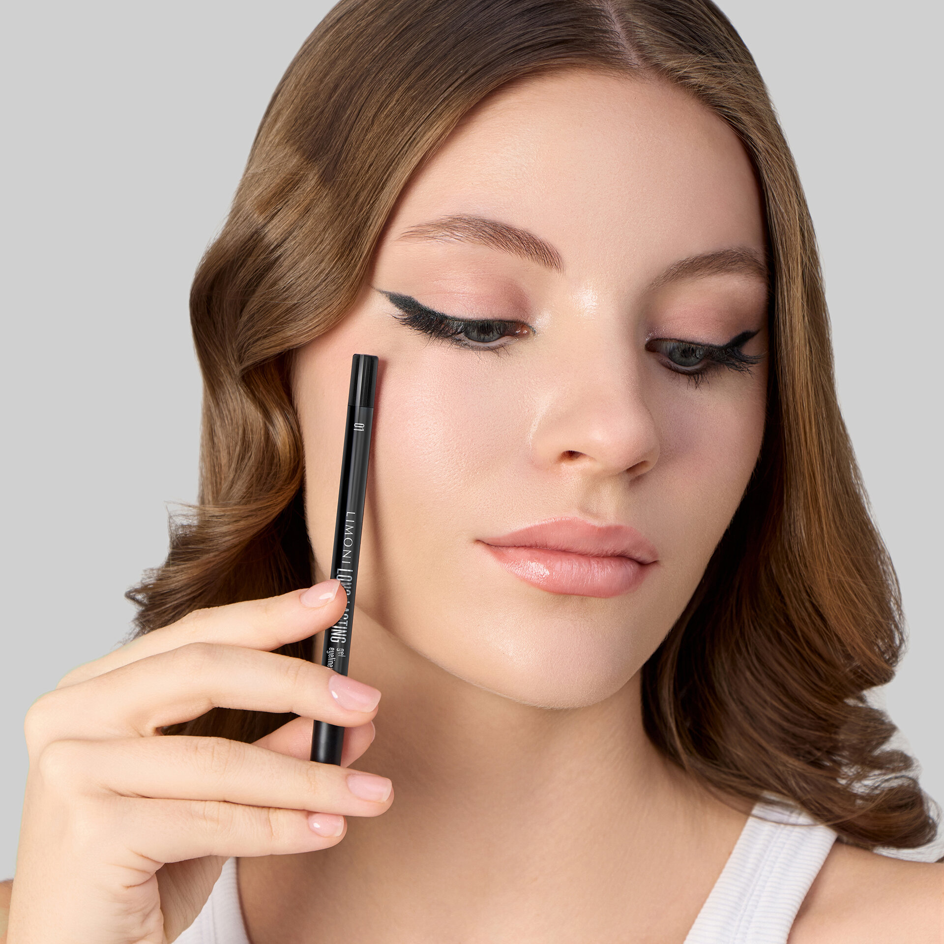 LIMONI Устойчивый гелевый карандаш для глаз "Long-lasting Gel Eyeliner", тон 01