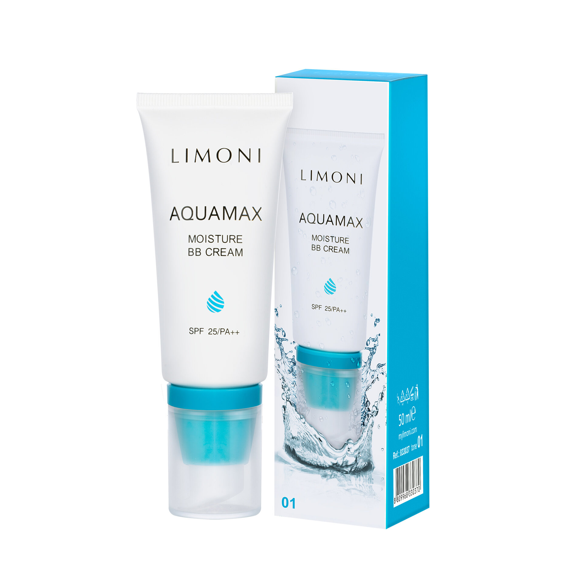 LIMONI ББ крем для лица увлажняющий тон №1 Aquamax Moisture BB Cream 50ml