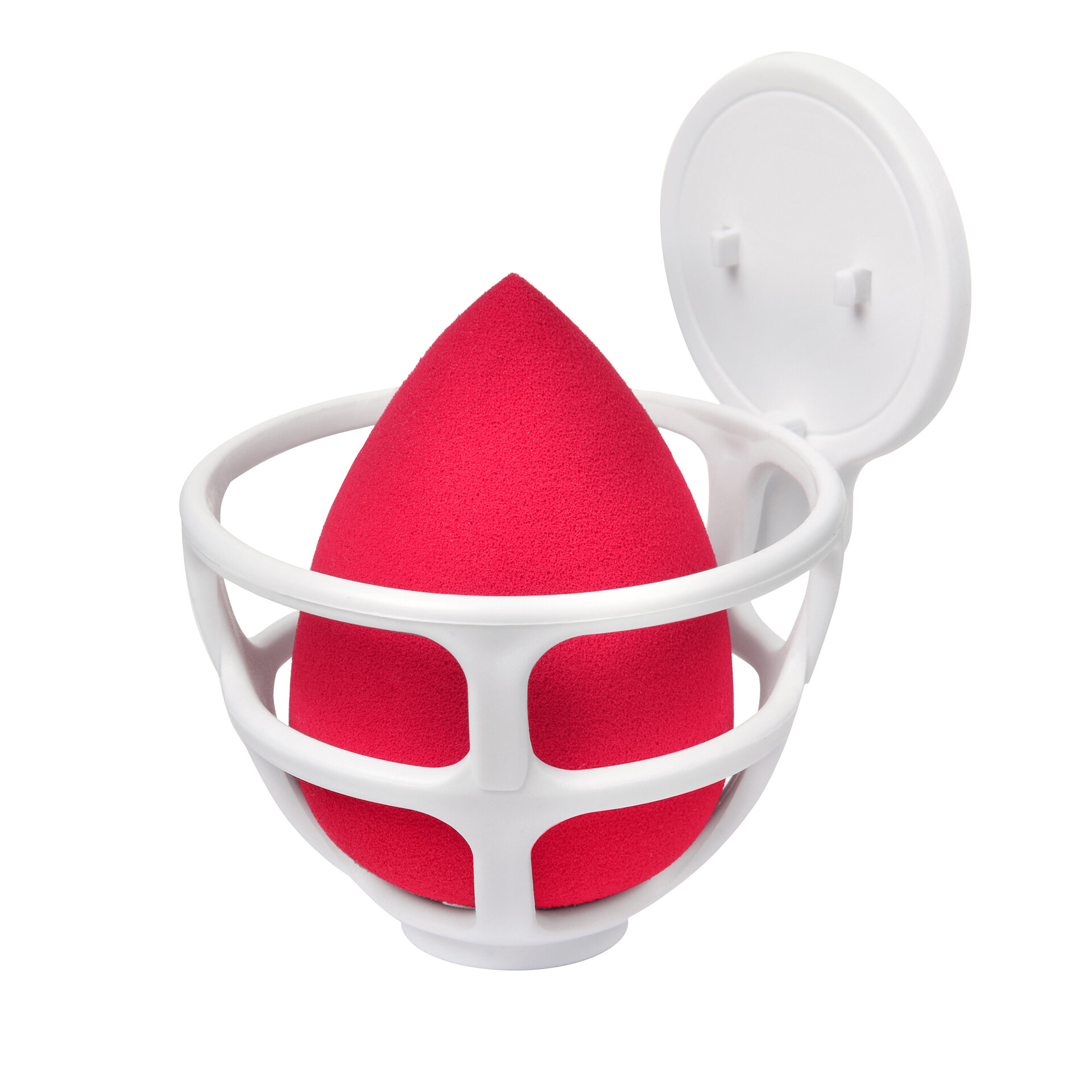 LIMONI Спонж для макияжа в наборе с корзинкой "Blender Makeup Sponge" Red