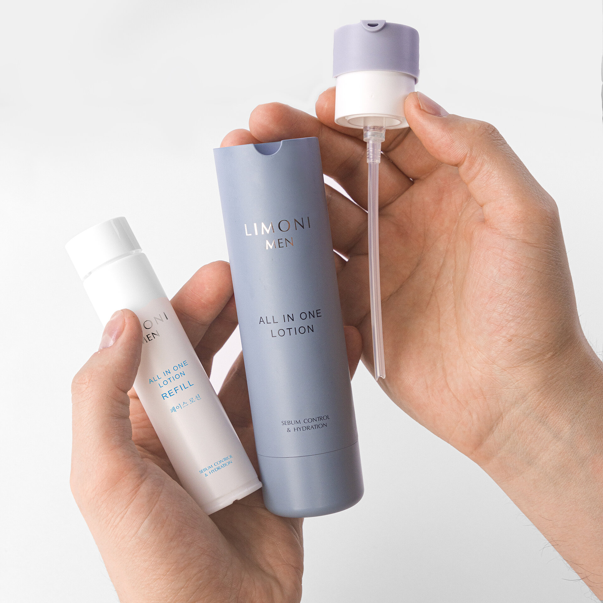 LIMONI MEN Мужской крем-лосьон для жирной кожи (Сменный блок) All In One No-Sebum Lotion Refill 50ml