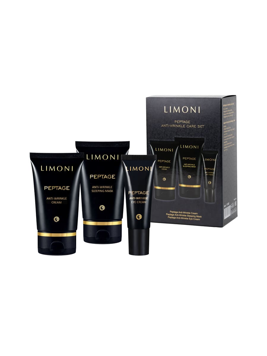 LIMONI Peptage Anti-Wrinkle Care Set (Набор Cream 50ml+Eye Cream 25ml+Sleeping Mask 50 ml)