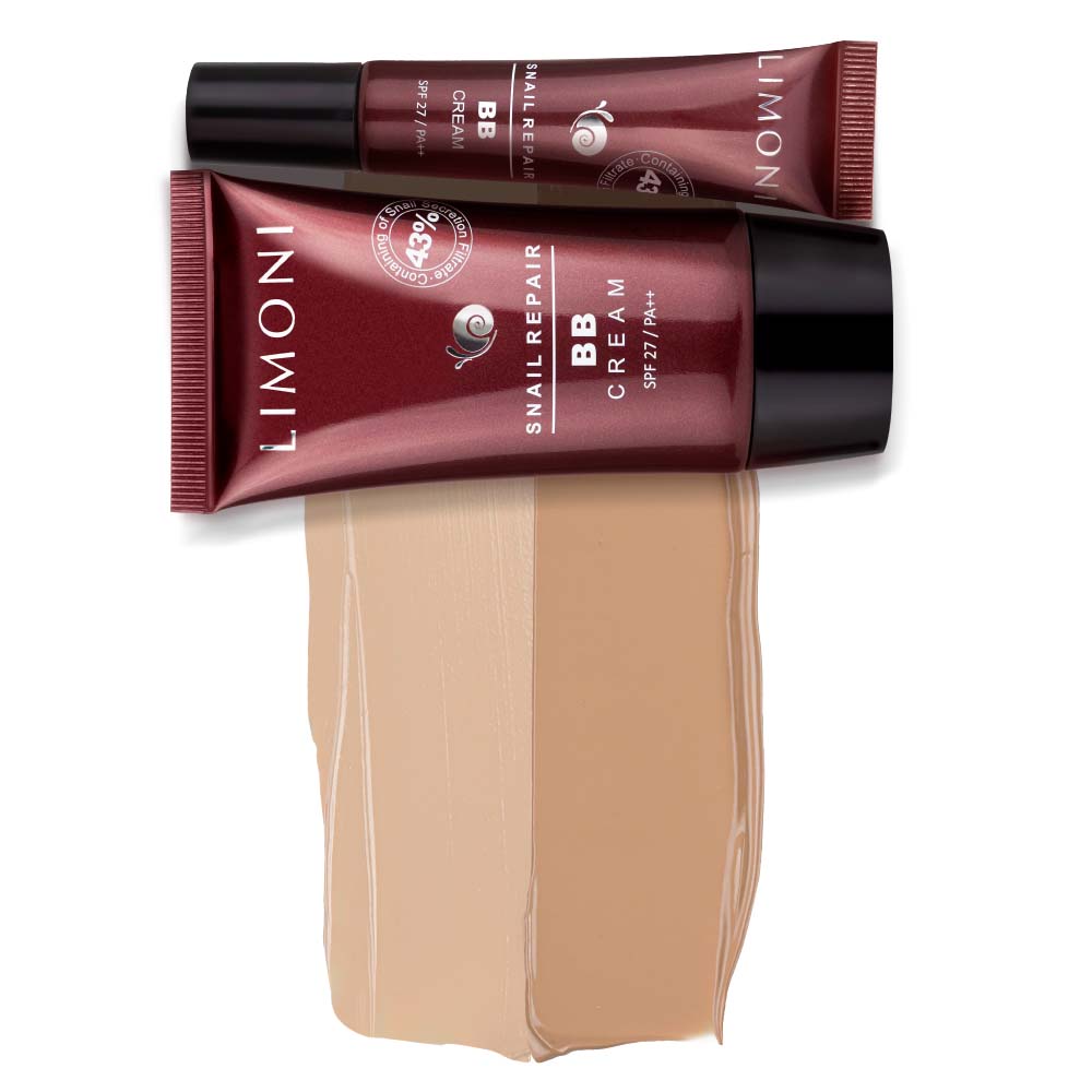 LIMONI ББ крем для лица с экстрактом секреции улитки тон №1 Snail Repair BB Cream 50ml***