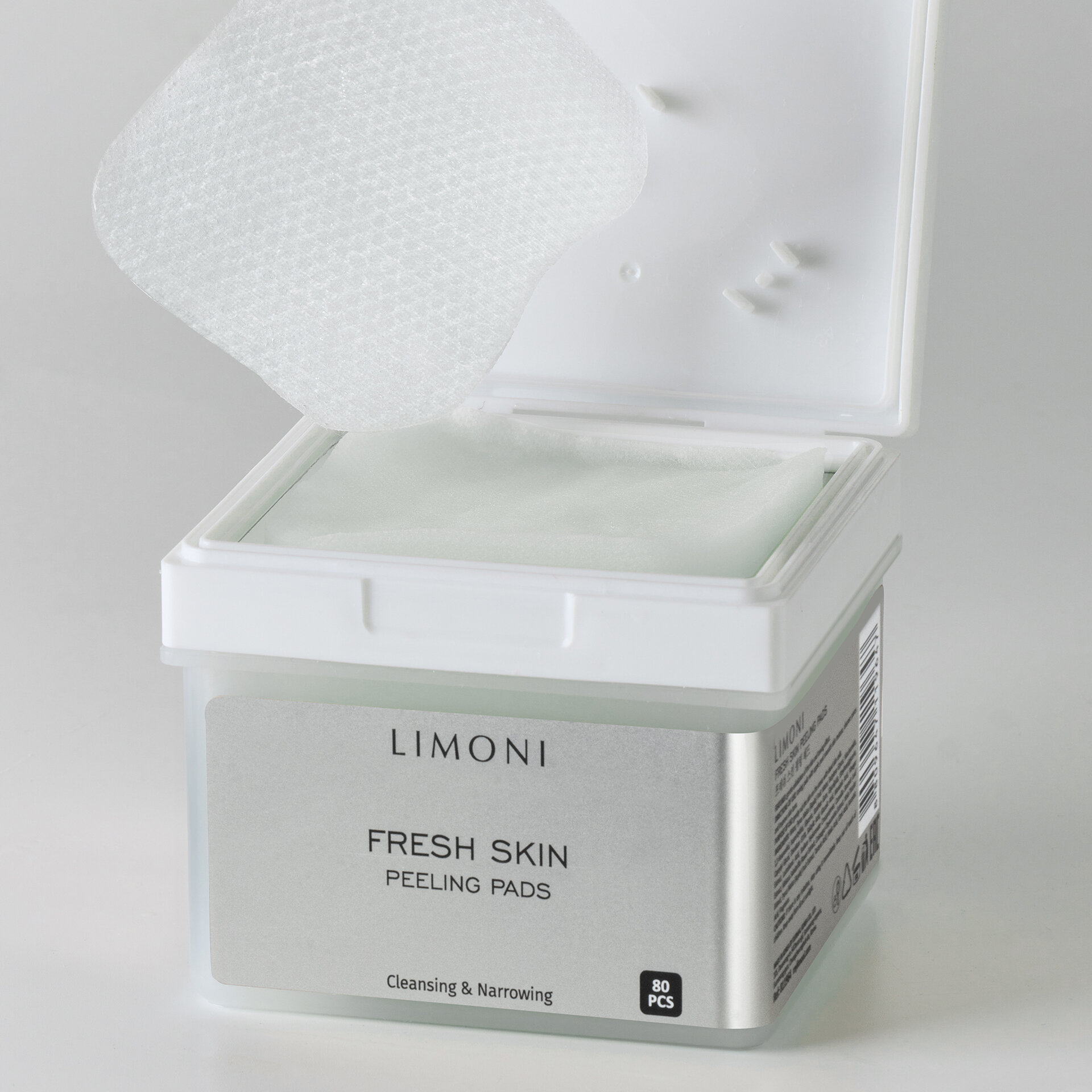 LIMONI Пилинг-пэды для лица с фруктовыми кислотами Fresh Skin Peeling Pads 80 pcs
