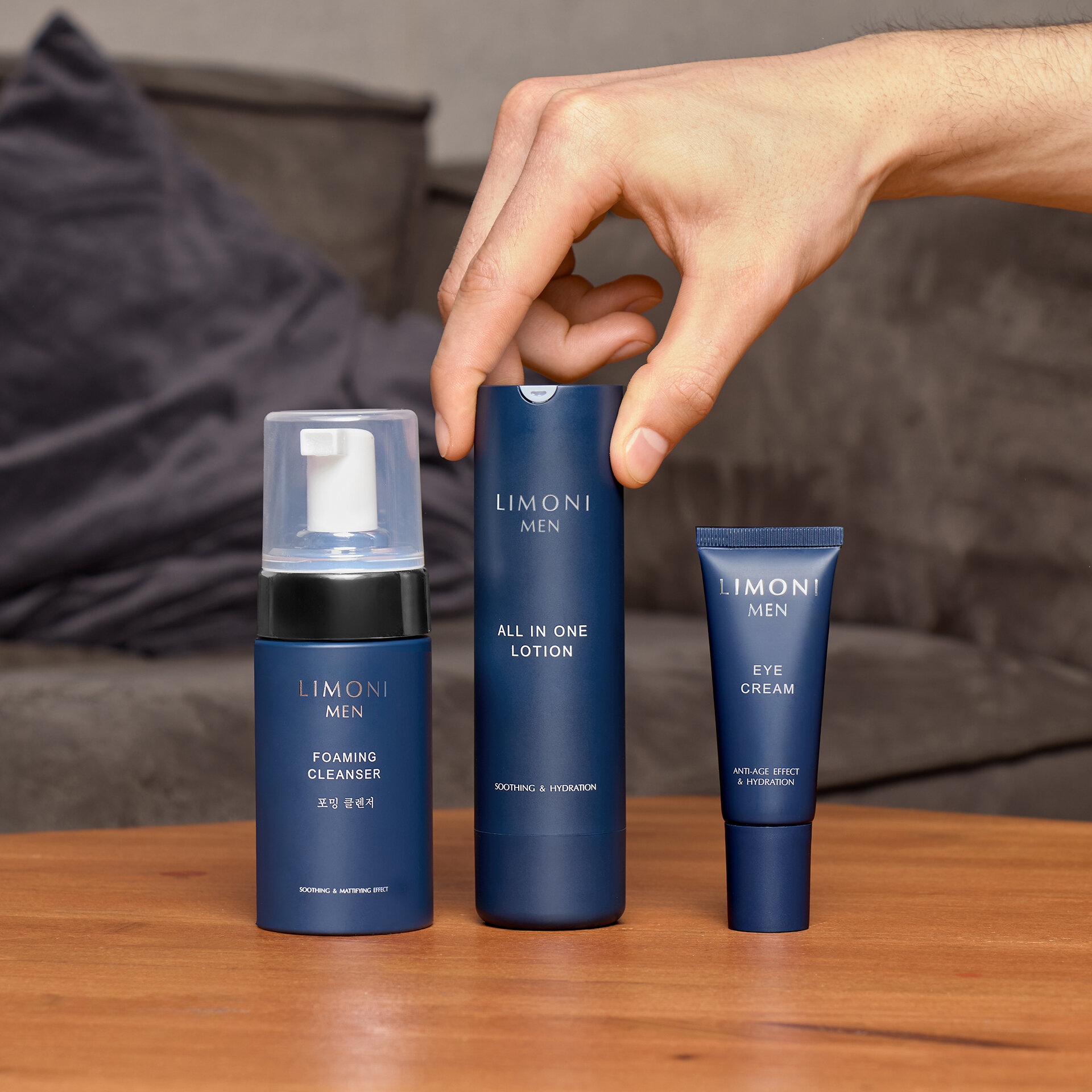LIMONI MEN All In One Set (Lotion 50ml+Foaming Cleanser 100ml+Eye Cream 25ml)