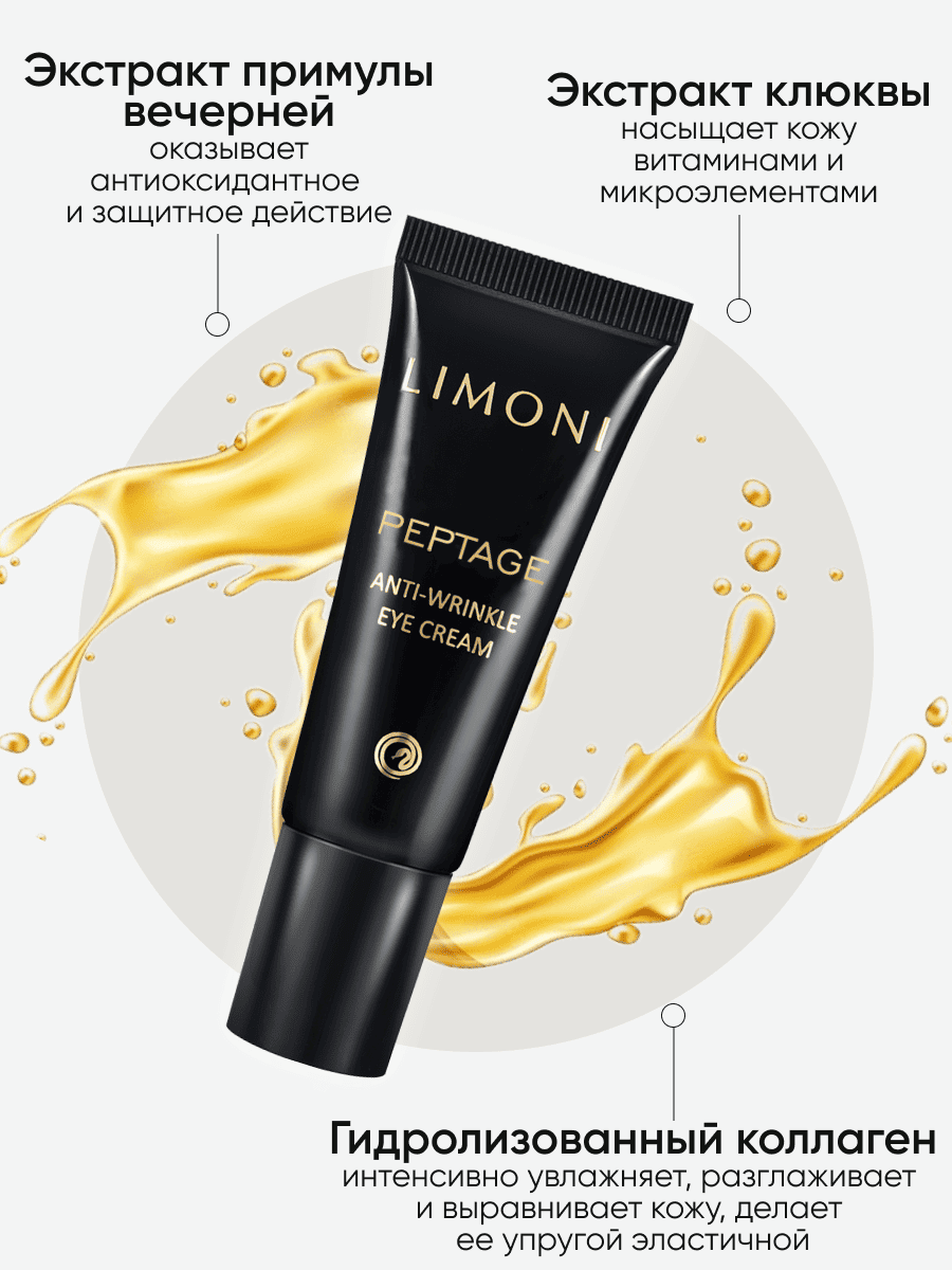 LIMONI Peptage Anti-Wrinkle Care Set (Набор Cream 50ml+Eye Cream 25ml+Sleeping Mask 50 ml)