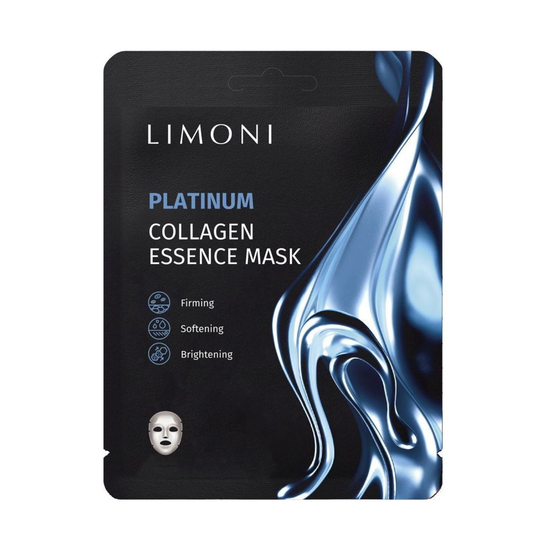 LIMONI Маска для лица восстанавлив.с коллоид.платиной и коллаген Platinum Collagen Essence Mask 23гр