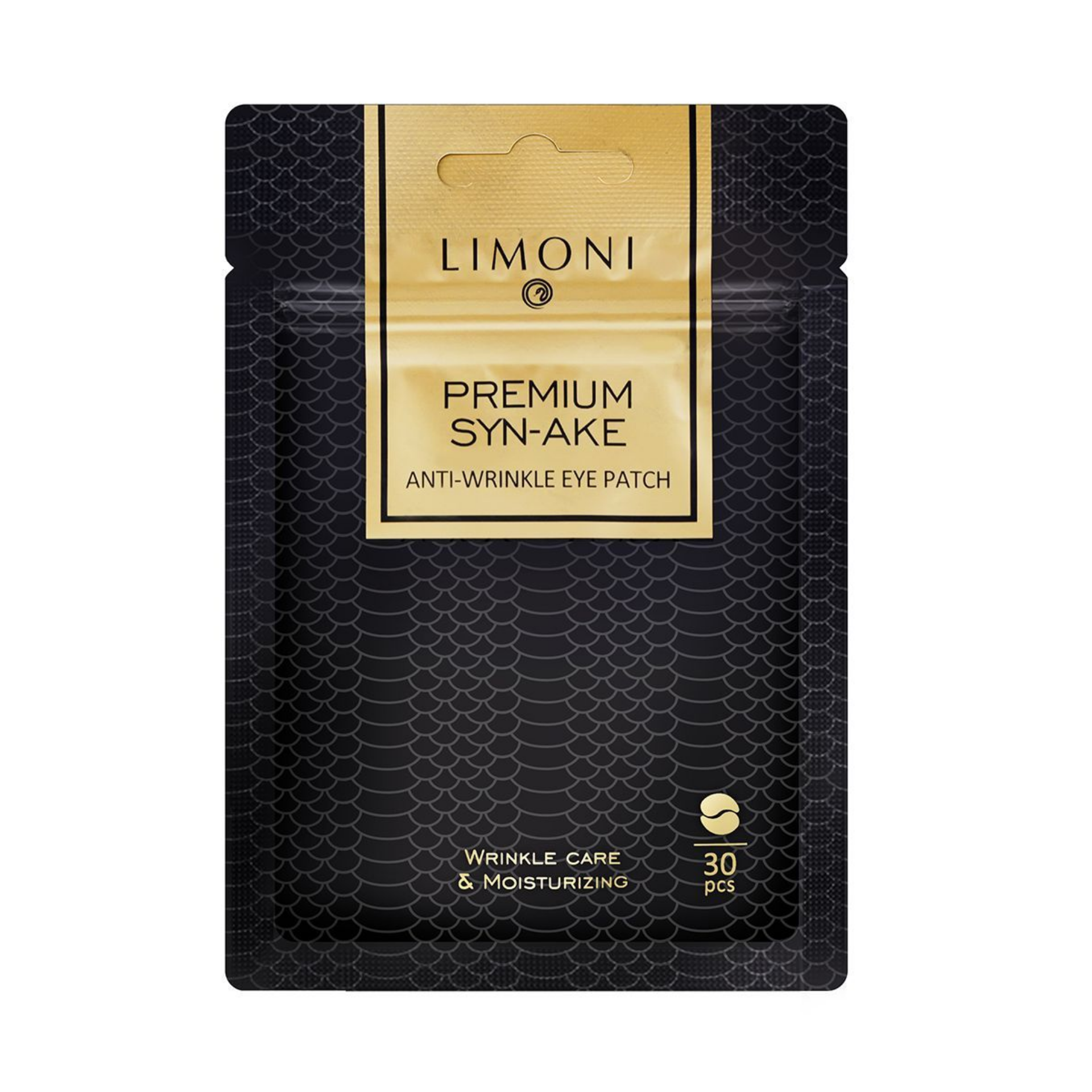 LIMONI Патчи для век антив. с пепт.змеин. яда и кол.Premium Syn-Ake  Anti-Wrinkle Eye Patch 30pcs 