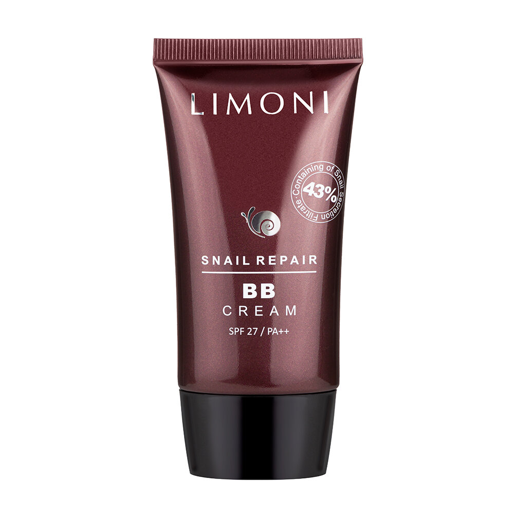 LIMONI ББ крем для лица с экстрактом секреции улитки тон №1 Snail Repair BB Cream 50ml***