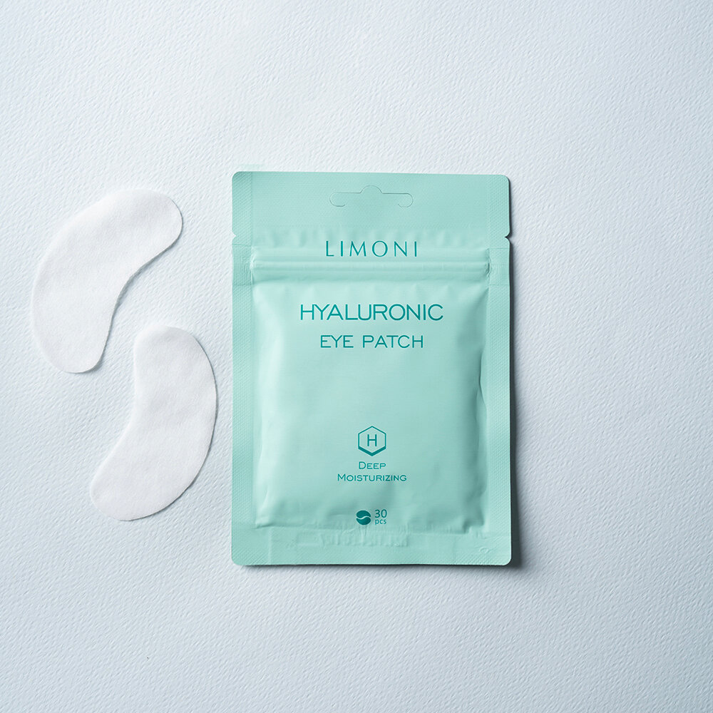 LIMONI Патчи для век увлажняющие с гиалуроновой кислотой Hyaluronic Eye Patch 30pcs