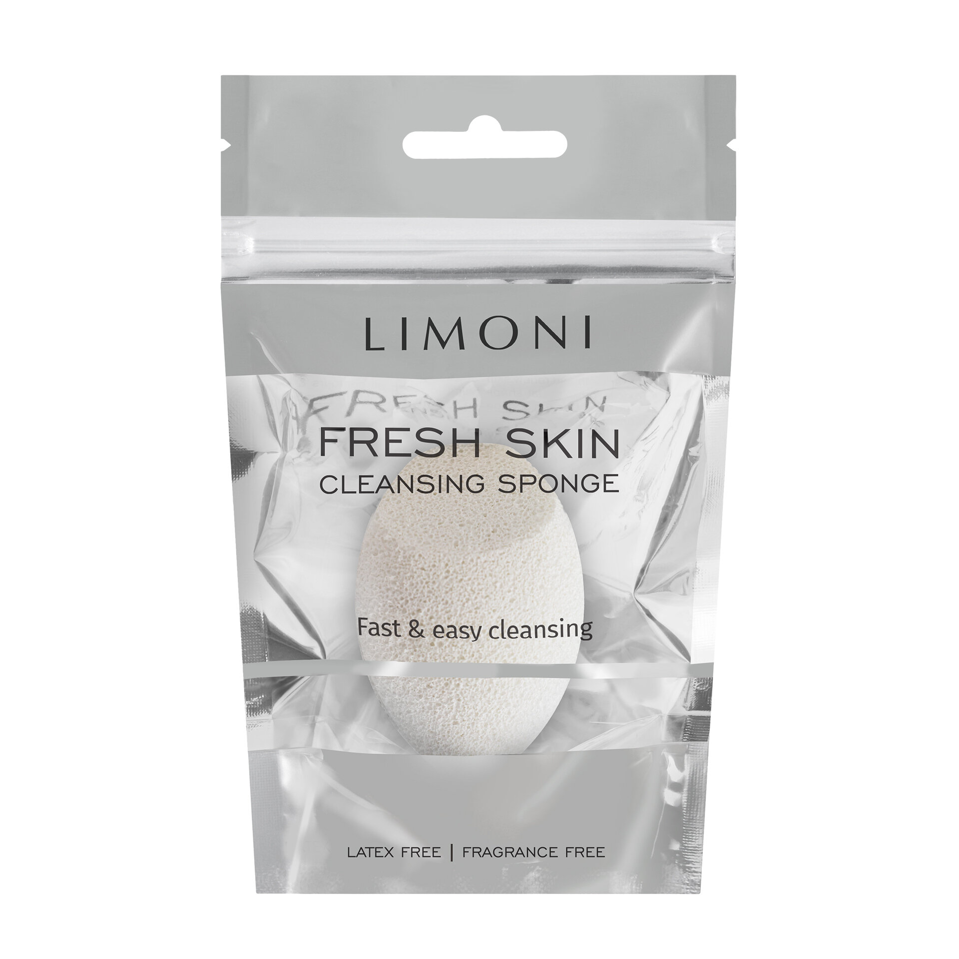 LIMONI Спонж для умывания "Cleansing Sponge" White