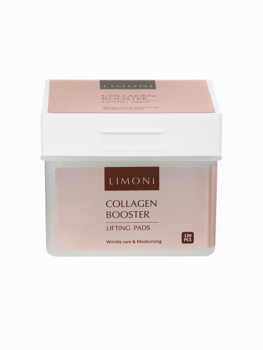 LIMONI Лифтинг-пэды для лица с морским коллагеном Collagen Booster Lifting Pads 120 pcs
