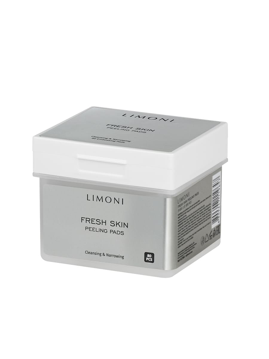 LIMONI Пилинг-пэды для лица с фруктовыми кислотами Fresh Skin Peeling Pads 80 pcs
