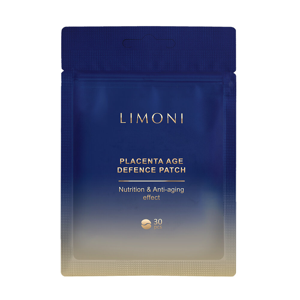 LIMONI Патчи для век питательные с плацентой Placenta Age Defence Patch 30pcs