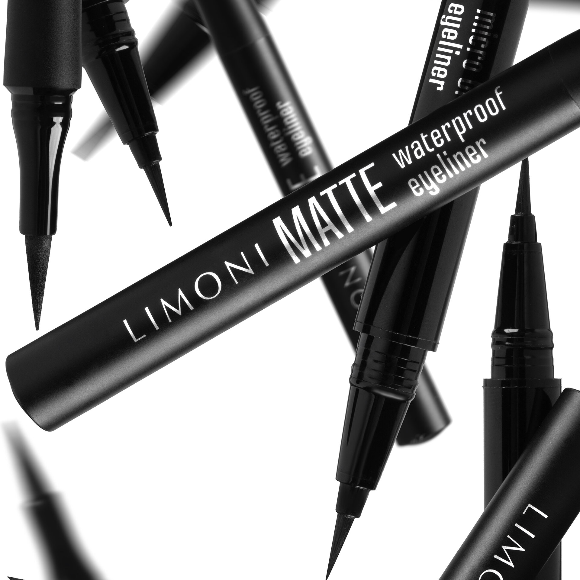 LIMONI Водостойкая матовая подводка-маркер "Matte Waterproof Eyeliner", тон 01