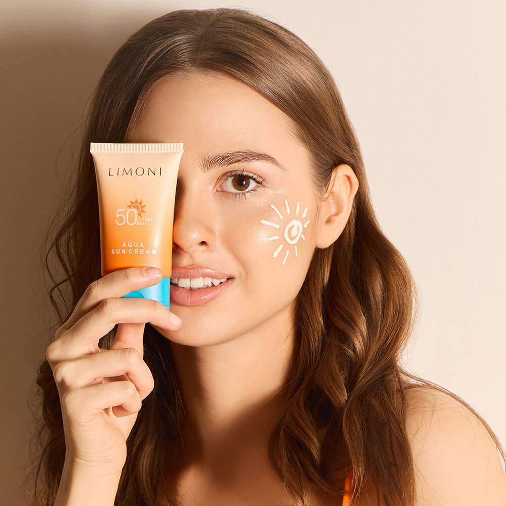 LIMONI Солнцезащитный крем SPF 50+РА++++ Aqua Sun Cream 50ml