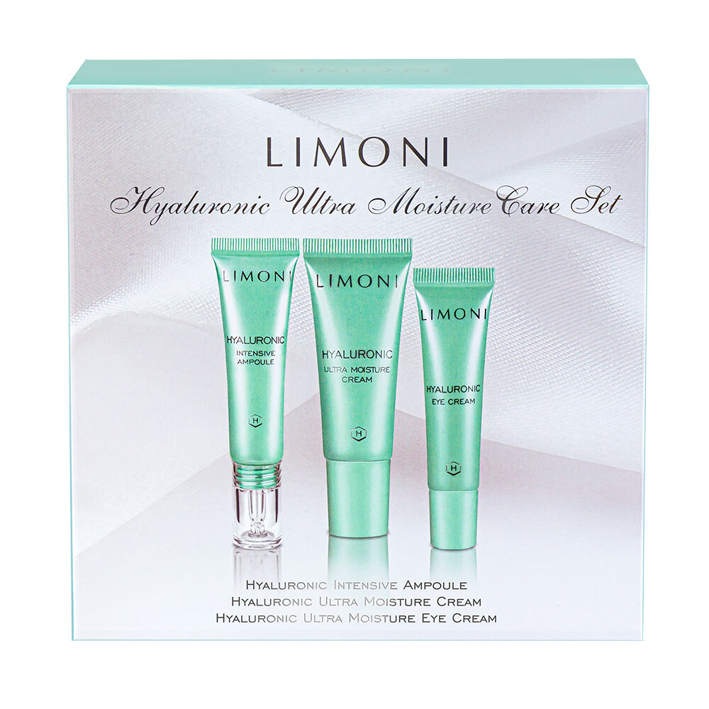 LIMONI Hyaluronic Ultra Moisture Care Set (Набор Cream 25ml+Eye Cream 15ml+Ampoule 15 ml)